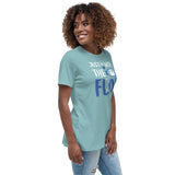 Just go with the Flo! Women's T-Shirt-Women's Relaxed T-shirt | Bella + Canvas 6400-I love Veterinary