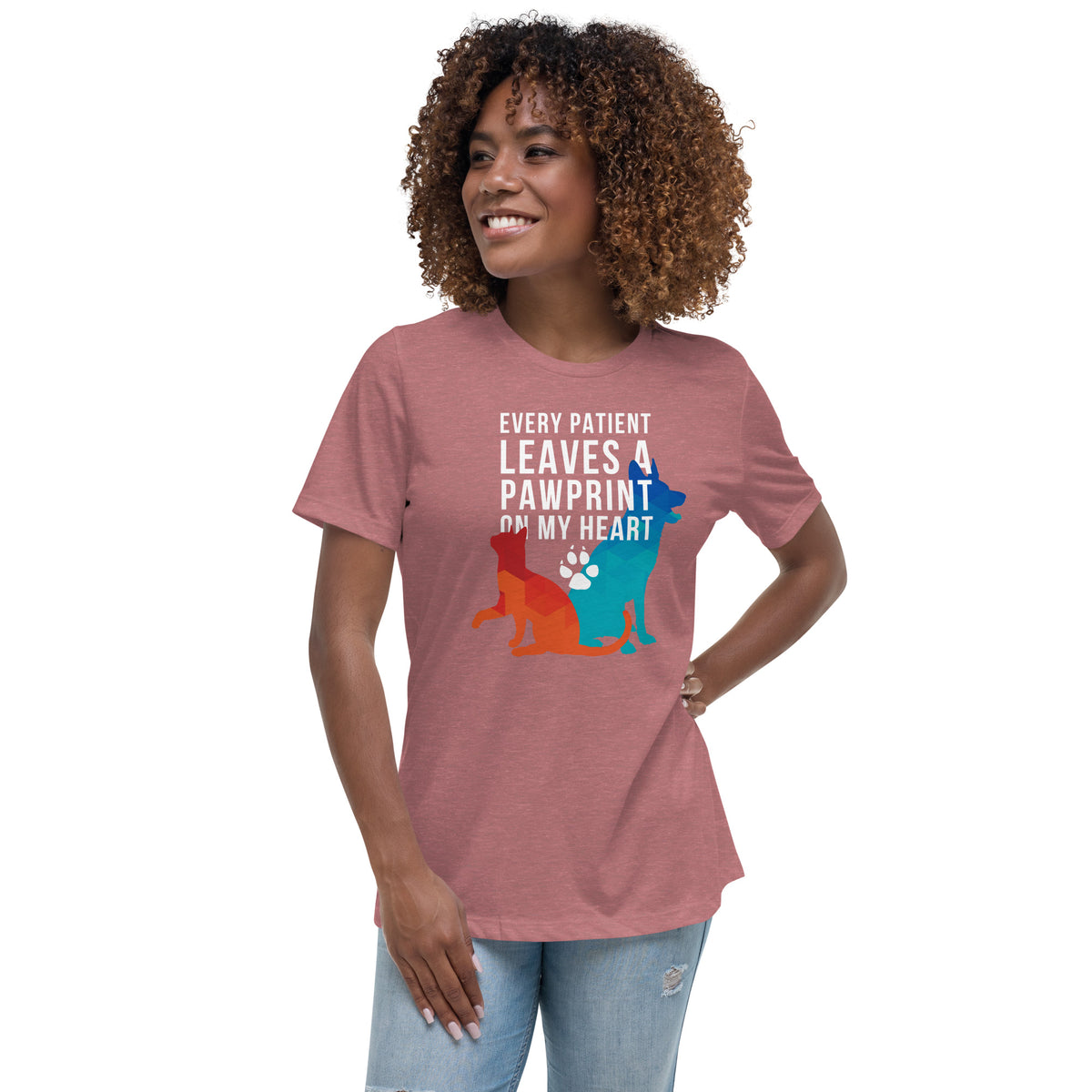 Every patient leaves a pawprint on my heart Women's T-Shirt-I love Veterinary