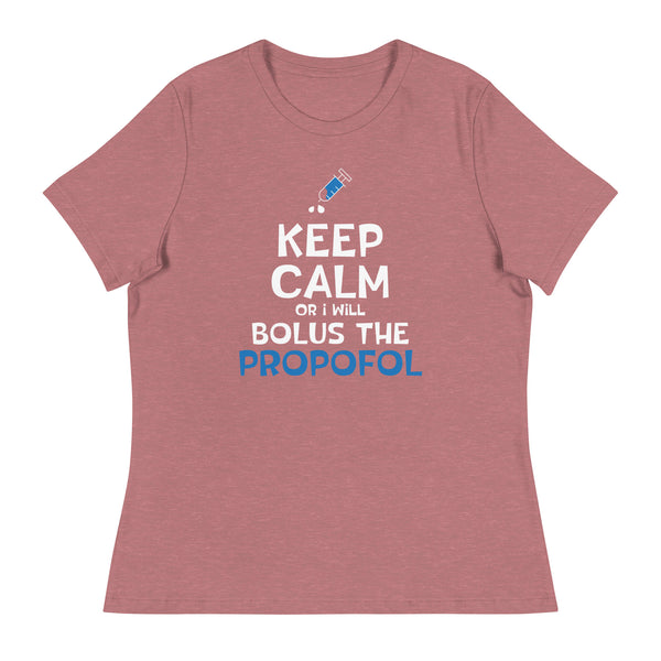 Bolus the propofol Women's T-Shirt-I love Veterinary