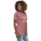 Dogs make me happy Women's T-Shirt-Women's Relaxed T-shirt | Bella + Canvas 6400-I love Veterinary