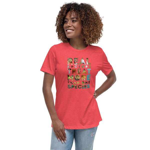 Real doctors treat more than one species Women's T-Shirt-I love Veterinary