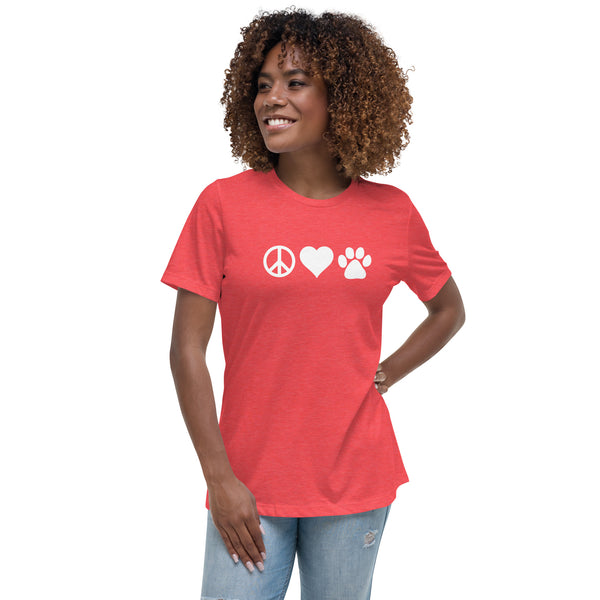 Peace, love, paws Women's T-Shirt