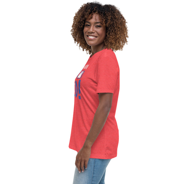 Just go with the Flo! Women's T-Shirt-Women's Relaxed T-shirt | Bella + Canvas 6400-I love Veterinary