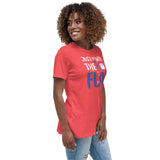 Just go with the Flo! Women's T-Shirt-Women's Relaxed T-shirt | Bella + Canvas 6400-I love Veterinary