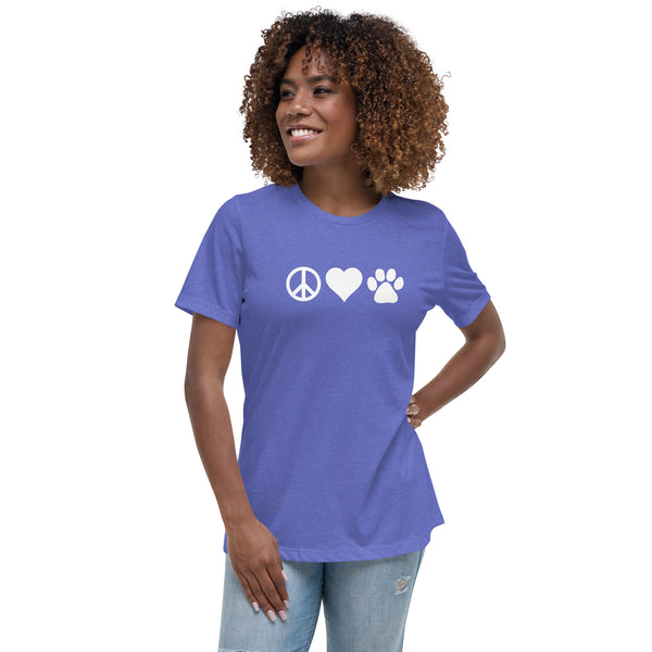 Peace, love, paws Women's T-Shirt