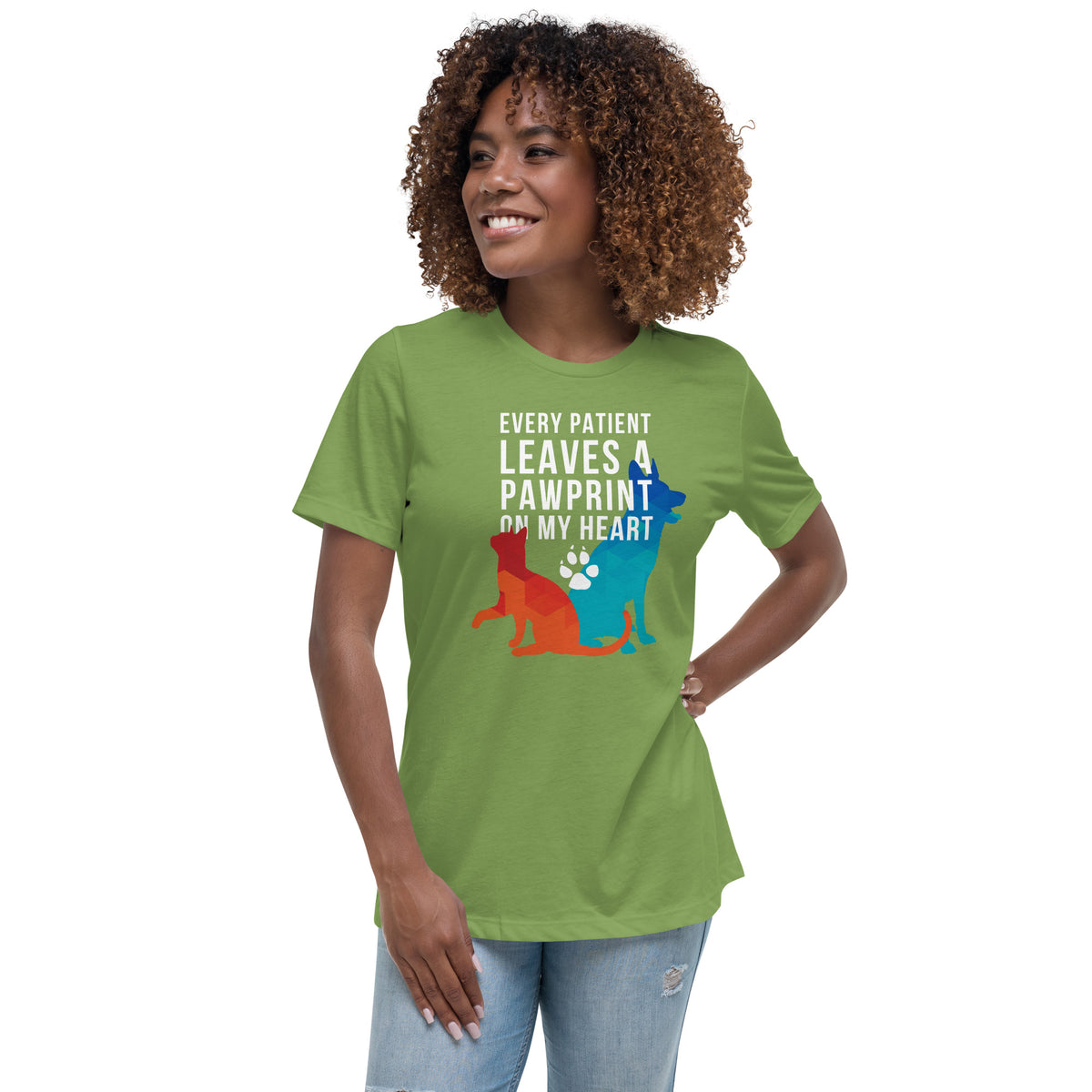 Every patient leaves a pawprint on my heart Women's T-Shirt-I love Veterinary