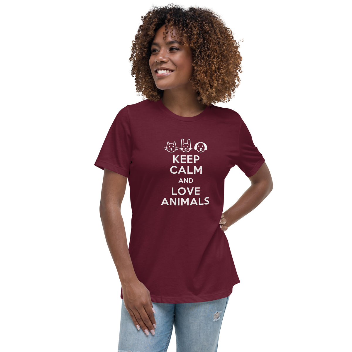 Keep calm and love animals Women's T-Shirt