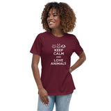 Keep calm and love animals Women's T-Shirt