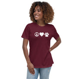 Peace, love, paws Women's T-Shirt
