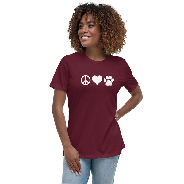 Peace, love, paws Women's T-Shirt