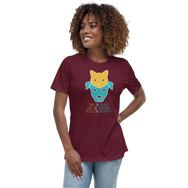 Save the injured, love the abandoned, rescue the mistreated Women's T-Shirt