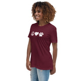 Peace, love, paws Women's T-Shirt