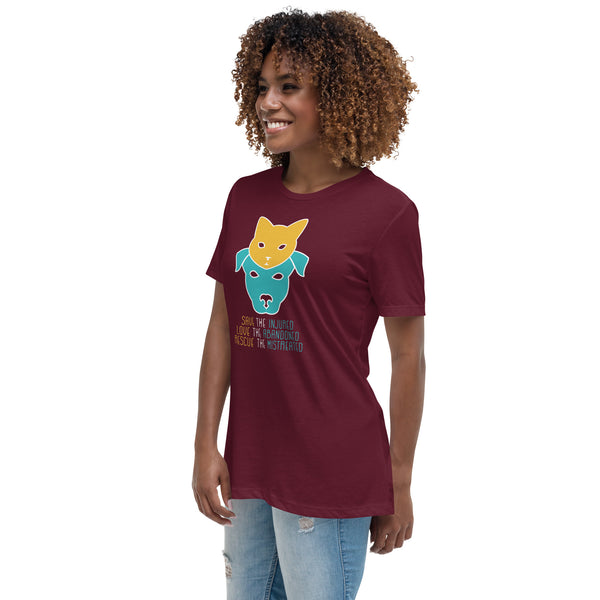 Save the injured, love the abandoned, rescue the mistreated Women's T-Shirt