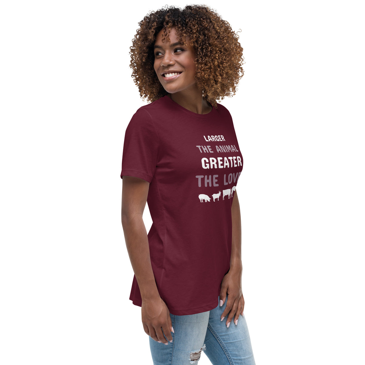 Larger the animal - Greater the love! Women's T-Shirt
