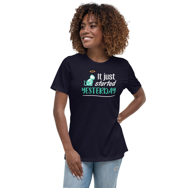 It just started yesterday Women's T-Shirt-Women's Relaxed T-shirt | Bella + Canvas 6400-I love Veterinary