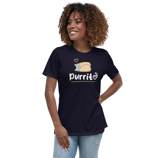 Purritto Women's T-Shirt-Women's Relaxed T-shirt | Bella + Canvas 6400-I love Veterinary