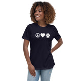 Peace, love, paws Women's T-Shirt