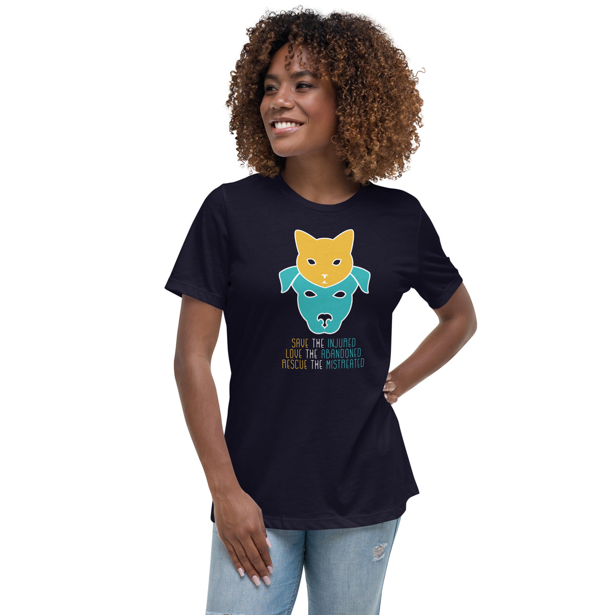 Save the injured, love the abandoned, rescue the mistreated Women's T-Shirt