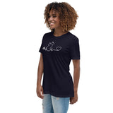 Dog and cat heartbeat Women's T-Shirt-Women's Relaxed T-shirt | Bella + Canvas 6400-I love Veterinary