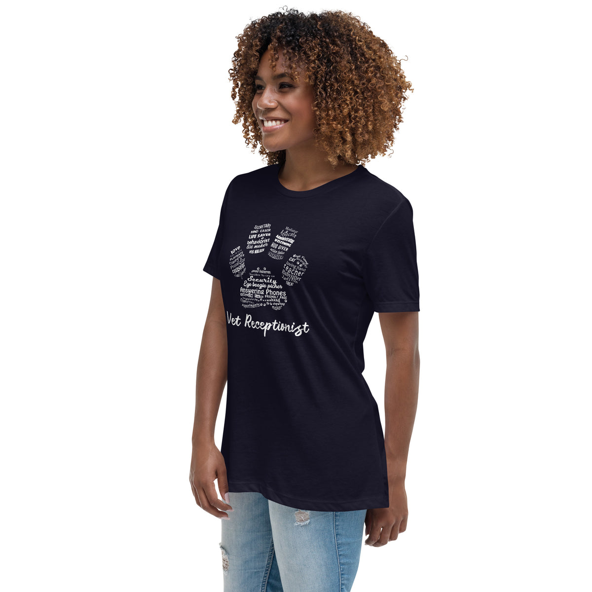 Vet Receptionist Pawprint Women's T-Shirt