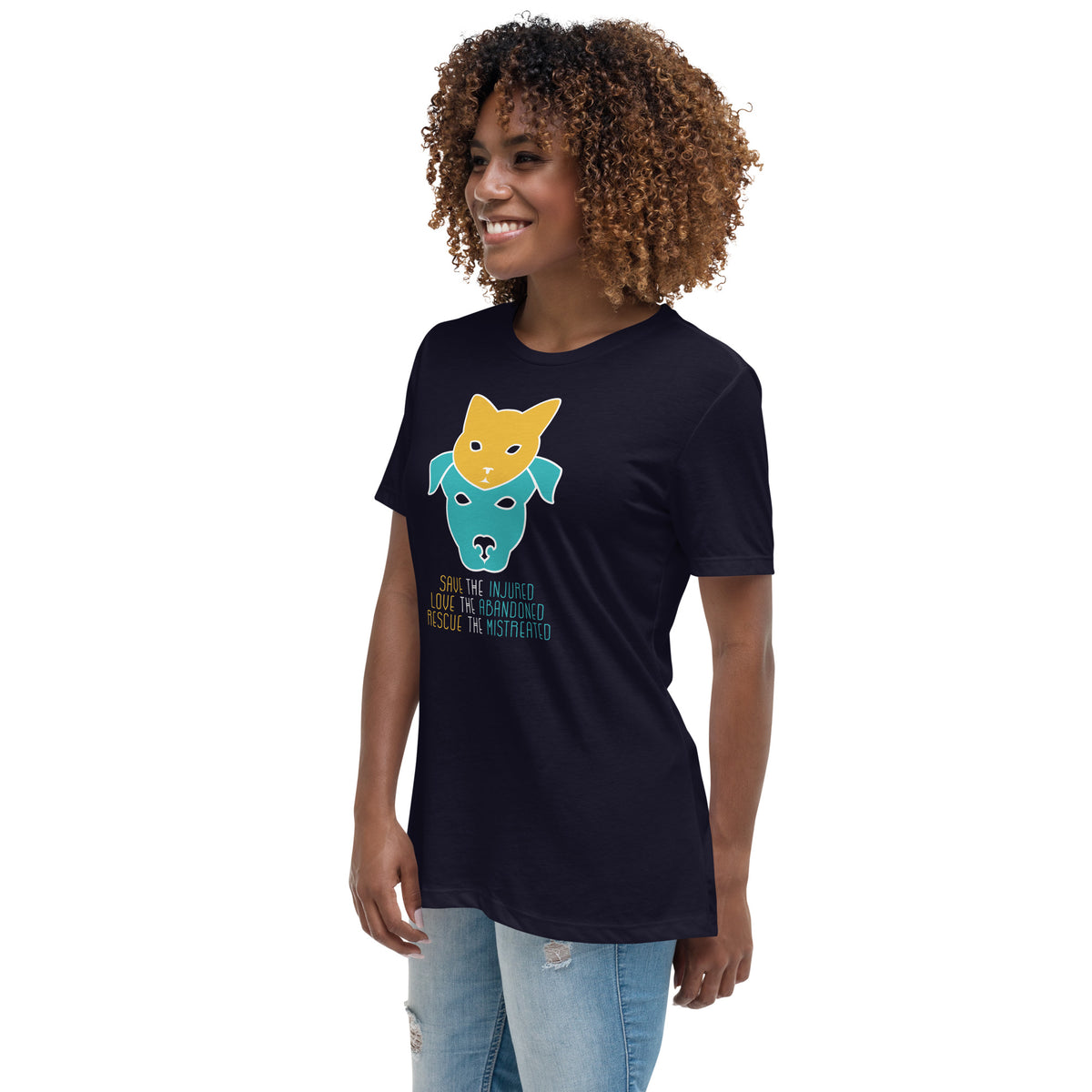 Save the injured, love the abandoned, rescue the mistreated Women's T-Shirt