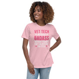 Vet Tech because badass mother fucker isn't an official job title Women's Relaxed Fit T-shirt-Women's Relaxed T-shirt | Bella + Canvas 6400-I love Veterinary