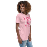 Live, Love, Meow Women's Relaxed T-Shirt-Women's Relaxed T-shirt | Bella + Canvas 6400-I love Veterinary