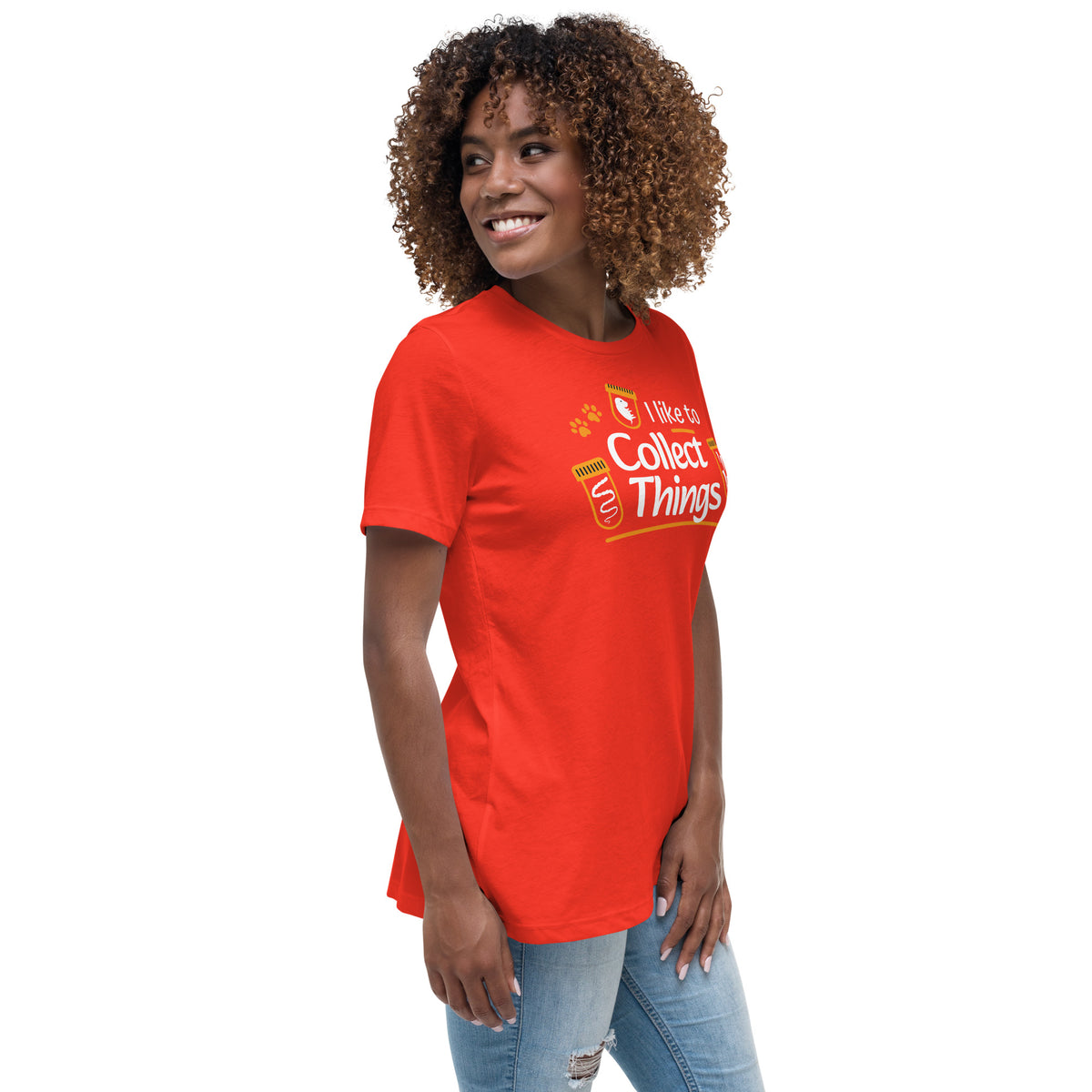 I like to collect things Women's T-Shirt-Women's Relaxed T-shirt | Bella + Canvas 6400-I love Veterinary