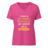 Fur, Slobber, Scratches Women's V-Neck T-Shirt-I love Veterinary