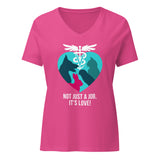 Not just a job, it's love Women's V-Neck T-Shirt-I love Veterinary