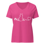 Cat Pulse Women’s V-neck T-shirt-I love Veterinary