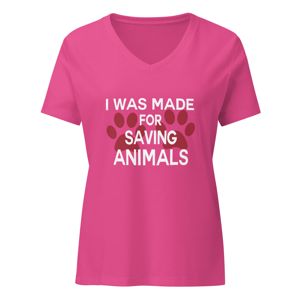 I was made for saving animals Women’s V-neck t-shirt