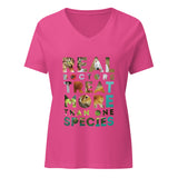 Real doctors treat more than one species Women's V-Neck T-Shirt