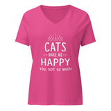 Cats make me happy Women's V-Neck T-Shirt