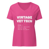 Vintage Vet Tech Women's V-Neck T-Shirt