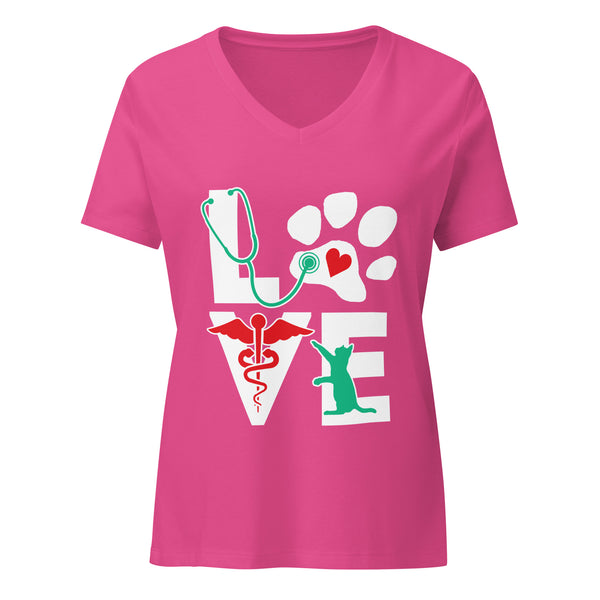 Love Cat Women's V-Neck T-Shirt