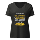 Fur, Slobber, Scratches Women's V-Neck T-Shirt-I love Veterinary