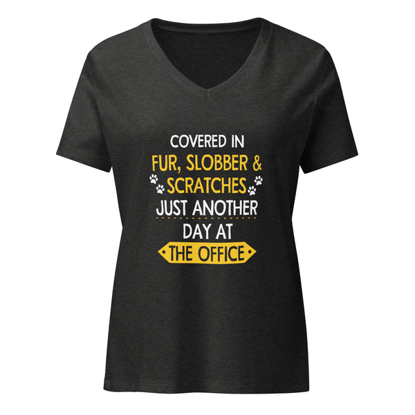 Fur, Slobber, Scratches Women's V-Neck T-Shirt-I love Veterinary