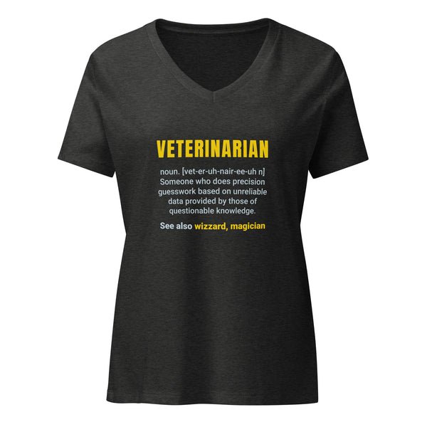 Veterinarian Definition Women's V-Neck T-Shirt-I love Veterinary
