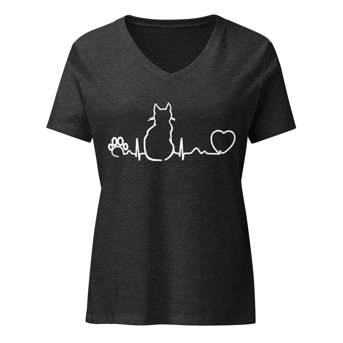Cat Pulse Women’s V-neck T-shirt-I love Veterinary