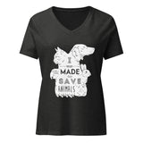 I was made to save animals Women's V-Neck T-Shirt-I love Veterinary