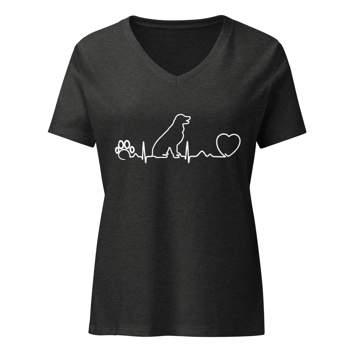 Dog Heartbeat Women's V-Neck T-Shirt-I love Veterinary