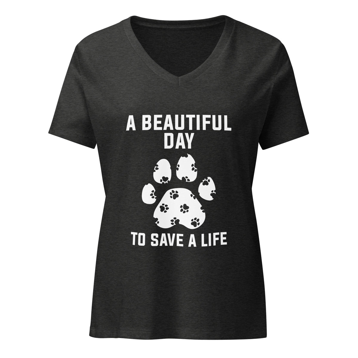 NOMV A beautiful day to save a life Women's V-Neck T-Shirt