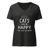 Cats make me happy Women's V-Neck T-Shirt