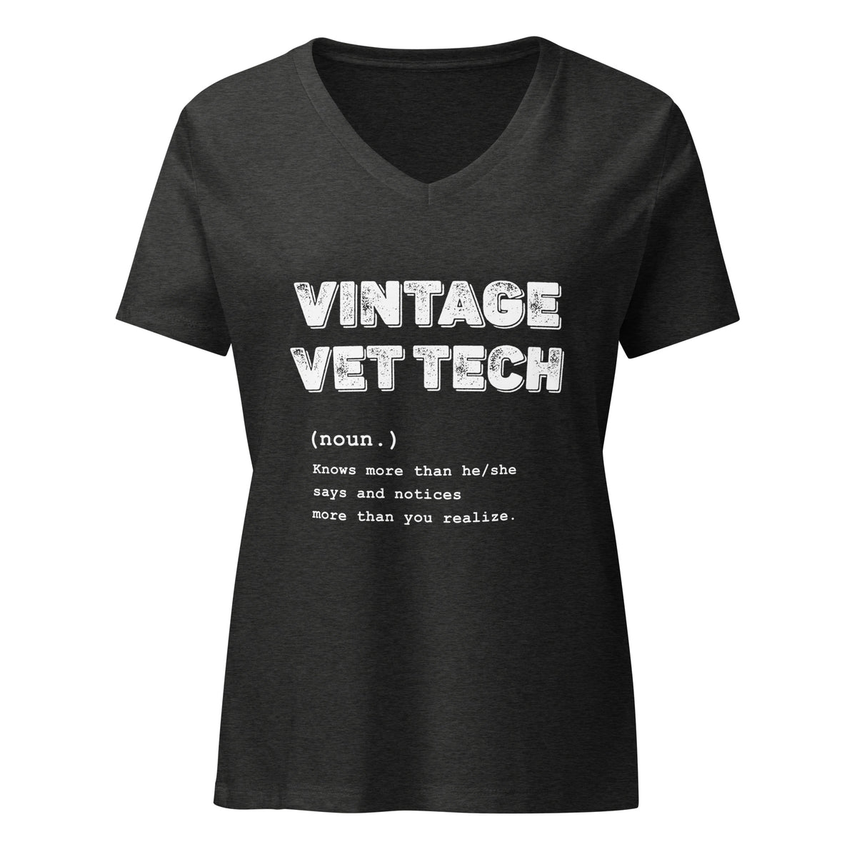 Vintage Vet Tech Women's V-Neck T-Shirt
