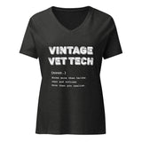 Vintage Vet Tech Women's V-Neck T-Shirt