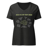 Atlas of a Vet Tech's Brain Women's V-Neck T-Shirt