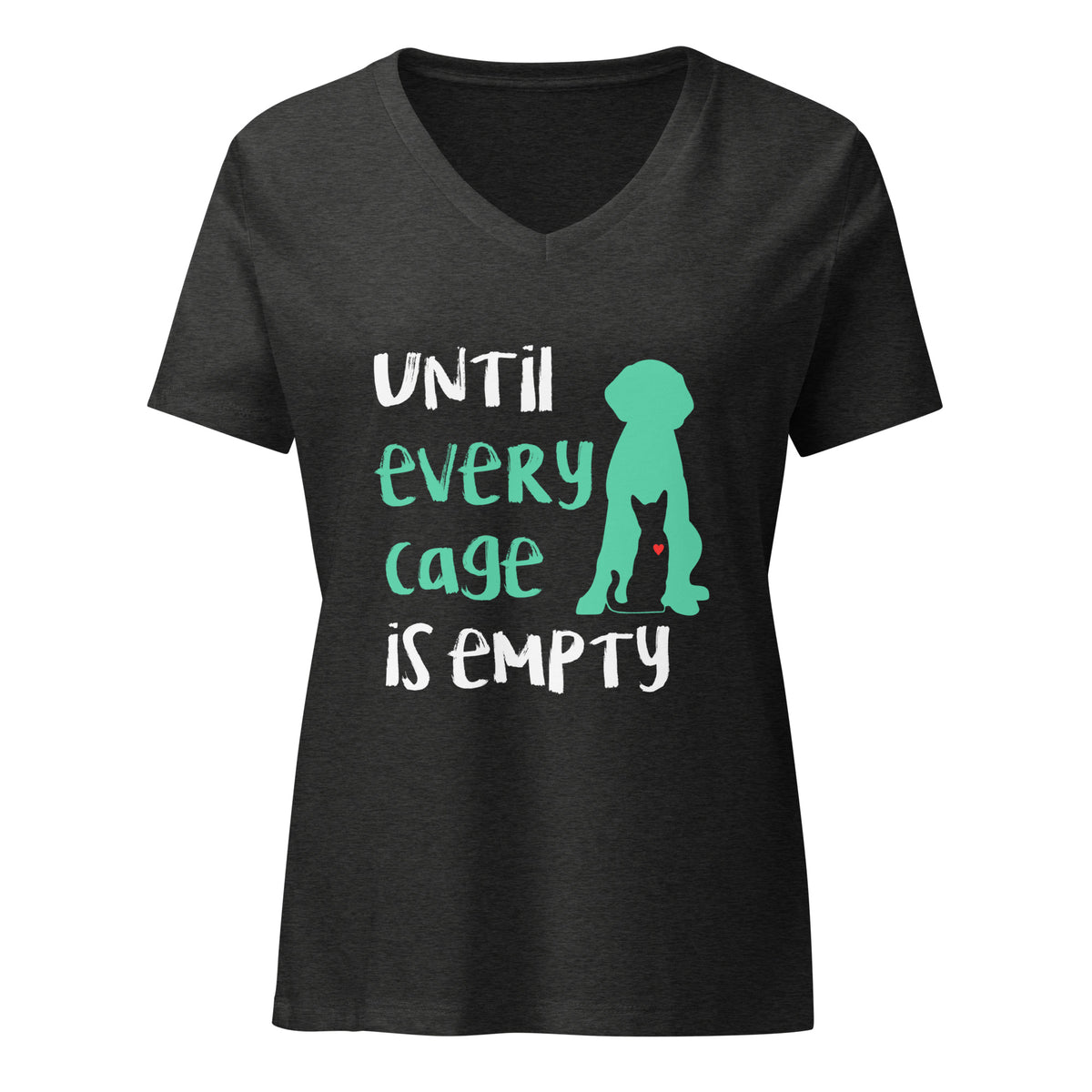 Until every cage is empty Women's V-Neck T-Shirt