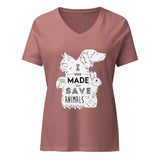 I was made to save animals Women's V-Neck T-Shirt-I love Veterinary