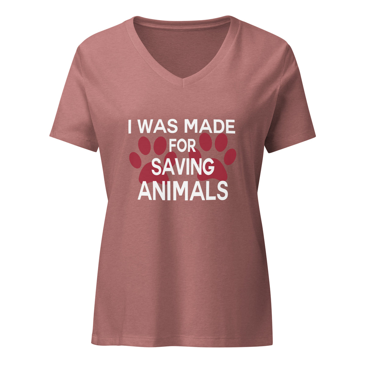 I was made for saving animals Women’s V-neck t-shirt